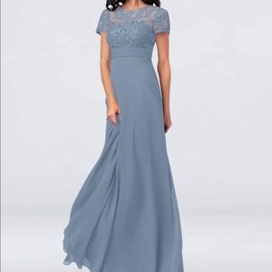 Dusty blue bridesmaid dress